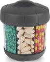 Mossime Extra Velký Pořadatel pilulek s TPU Soft Lid, Easy Open Pill Dispenser Medicine Organizátor, Jeden měsíc cestování vitamin dodatek Pill Box, 7 Kompartments Medikace Pouzdro Balíček