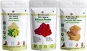 Combo organic Sured Amla, Hibiscus and Methies (Fenugreek) Powder (Each 100 Gram / 3.5 Ounce) Hyllanthus Emblica Hibiscus Rosa-Sinensis Trigonella Foenum- Graecum