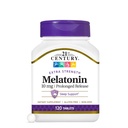 21. Století Melatonin 10mg Extra Strength Tablety (120 Počet), Prodloužené uvolnění spánková pomoc pro dospělé, Podporuje relaxaci a klidný spánek, Non- Habit Forming, gluten- Free, Non- GMO