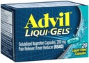 Advil Liqui- Gels 20. Velikost 20. Advil Ibuprofen Bolest Relief tekuté plněné kapsle 20ct