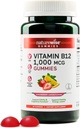 NatureWise Vitamin B12 Gummies pro dospělé, 1000 mcg - Jahodový Lemon Flavor - Podporuje Daily Energy, Duševní Clarity, Kognitivní funkce - Vegan, Gluten- Free, Non- GMO - 60 Počet [1-Month Supply]