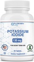 Iodidové tablety kalium 130 mg košer jódové tablety, podpora štítné žlázy - 60 tablet