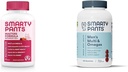 SmartyPants Gummy Multivitamin pro ženy 50 a více: Omega 3 Fish Oil (EPA / DHA), Methylfolát & Multivitamin pro muže, Gummies: Omega 3 Fish Oil (EPA / DHA), Methylfolát, CoQ10