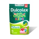 Dulcolax Kids Saline Laxative Soft Chews, Stimulant- Free Laxations, Gentle Constolly Relief for Kids, Softens Stool, Watermeloun Flavor, Hydroxid hořečnatý 1200 mg, 15 Počet