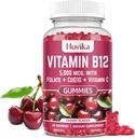 Vitamin B12 Complex 5000 mcg methyl B12, Adenosyl B12 & Hydroxy B12, s koenzymem Q10, folát, vitamín C, Žvýkací B 12 pro energetickou podporu, metabolismus, zdraví kostí - třešňový flavor