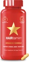 HAIRtamin Vegan Vlasové vitamíny pro rychlejší růst vlasů 124; Všechny přírodní Biotin růst vlasů vitamínové kapsle na podporu zdravé vlasy kůže a nehtů 124; Může snížit vypadávání vlasů & Tening 124; 30 Kapsle