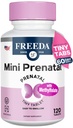 FREEDA Mini Prenatal Vitamin - Kosher Prenatals - Tiny snadné polykat tablety - Prenatal Vitamíny se železem, Prenatal Folic Acid / Folát, Vitamin D - Pre Natal Multivitamin pro těhotné ženy (120)
