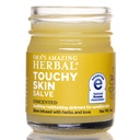 Ora 's Amazing Bylinný, Touchy Skin Salve, Eczema Cream Treatment, Anti- Itch krém pro děti a dospělé, Calendula Ointment for Natural Sensitive, Fragrance Free, Suchá kůže Balm 1 oz Cestovní velikost