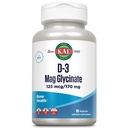 KAL Vitamin D3 & Magnesium Glycinát, Enhanced Absorpční Formule s bioperínem, Muscle & Bone Health Support, Imunitate Support & More, Non- GMO, Gluten Free, 45 Servings, 90 VegCaps