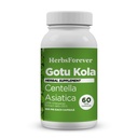 Herbsforever Gotu Kola Kapsle 124; Centella Asiatica Bylinný dodatek, 800 mg Každý Capsle 124; 60 Veg Kapsle pro duševní jasnost, Focus 124; Celková podpora wellness