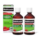 Robitussin Dospělý Maximální síla kašel Plus hrudník Congestion DM Max, Kašel Suppressant a Expectorant, Malina Flavor, 8 Fl Oz x 2
