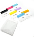 EZY DOSE Reuse 7- Day Pill Pouch Set, Odolné víceúčelové Travel- Sized Baggies, Obsahuje Days of The Week Labels w / Color for Easy Identification, Silicone Storage, Clear, BPA Free, TSA Schváleno