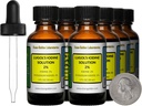 Lugol 's jód / 2% Solution / 8 Oz in Eight Amber Glass Bottles / Free Droppers