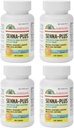 GeriCare Senna Plus přírodní rostlinný laxativní s Stool Softener, Docusate Sodná 50 mg, Sennosids 8, 6 mg 100 Počet (balení po 4)