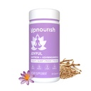 UpNourish Organic Ashwagandha Saffron doplňky s Probiotika - Stress Relief, Mood Enhancer, Klid Happy Pills Podpora Únava Zaostření Clarity s L- Theanine, Rhoddiola, 30 Vegan Kapsle
