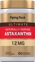 Piping Rock Astaxanthin 12mg PHARMAD124; 60 Softgel Kapsle PHARMAD124; Extract Supplement PHARMAD124; Gluten Free, Non- GMO