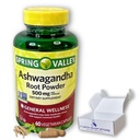 Ashwagandha- 500 mg Root Powder, 60 tobolek (Balení po 1)