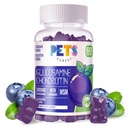 Purest Glucosamine Chondroitin Gummies s MSM & Elderberry Extra Strength - Společná podpora, Antioxidant Imunitní Supplement pro dospělé, Muži & Women.60 Borůvkové gumy