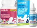 Milkaid Junior Lactase Enzyme Chewable Tablets Lactase Drops for Lactosa Intolerance Relief CLAS124; Prevents Gas, Bloating, Diarhea in Children CLAS124; Fast Acting Dairy Digestive Supplement CLAS124;