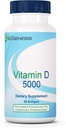 Nutra biogeneze Vitamin D 5000 - Vitamin D3 5000 IU Softgel Kapsle pro muže a ženy, VIT D Dodatek pro imunitní podporu, Zdravé zuby a zdraví kostí - 90 Softgels