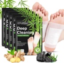 Tudiqe 50PCS Foot Pads, Pure Natural Bamboo Ocet Ginger Powder Foot Pad for Foot Care, Ginger Foot Pads for Better Sleep, Deep Cleansing Foot Patches