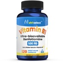120 Kapsle obsahující 500 mg vitaminu B1, Non- GMO, Vegan, gluten Free, Benfotiamin