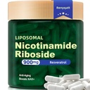 Renyqatt NAD + dodatek - Liposomální nikotinamid Riboside - dodatek pro antiaging, Energy, Focus - 80 Kapsle