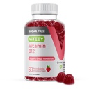 Viteey Vitamin B12 Gummies pro dospělé a dospívající 1000mcg, Cukr zdarma - Dobré pro energii, Metabolismus, Podpora přírodní energie - Vegan, želatina zdarma, gluten zdarma, GMO zdarma - Žvýkací jahoda ochucené