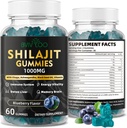 Shilajit Gummies for Men & Women - Sugar- Free Shilajit Dodatek Bohaté v 85 + Stopy Minerály & Fulvic Acid, Poskytování energie, Brain, a Imunity Support - 60 Gumy