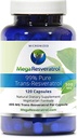 Mega Resveratrol, léková forma, 99% čistý, izolát, mikronizovaný transveratrol, 120 Veggie Caps, 500 mg v jedné tobolce. Čistota ověřena. Absolutně NO Toxické "neaktivní" přísady přidány.