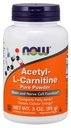 Nyní potraviny doplňky, ALC (acetyl- L- karnitin) prášek, mozek a nervové buňky funkce *, 3- Ounce