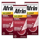 AFRIN No Drip Original Nasal Mist Triple Pack, Non- Drowsy, Fast- acting Decongestant for Nasal Congestion and Sinus Pressure Relief, Dospělí a děti 6 a starší, .5 fl oz (Pack of 3)