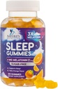 Melatonin Spánkové gumy - Melatonin 6 mg per Serving - Sugar- Free Melatonin Gummy pro dospělé - Extra síla Spící Gummy Doplněk - Podpory Restful Sleep - Chutné Orange Flavor - 120 Gumy