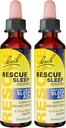 Bach REScue Sleep Dropper, Natural Sleep Aid, Homeopatická květinová esence, bez melatoninu, cukr, & gluten, Family-Friendly, non-Alkohol Formule, 2 balení, 20ml Ea