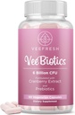 VeeFresh VeeBiotics Cranberry Probiotika pro ženy - 60 Kapsle Ženské Probiotika s Prebiotika & Cranberry Extract pro pH Balance & Odor Control, Podporuje zdravé vaginální Flora & Celkově Wellness
