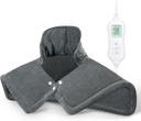 NOWWISH Toping Pad for Neck and Shoulders Pain Relief, 2lb Weighted Electric Neck Toping Pad with 10 Heat Levels and Auto Clock Off, Large Heated Wrap, Birthday Gifts for Women Men, 17 "x23", Grey