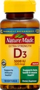 Extra síla vitamin D3 5000 IU (125 mcg), 180 Softgels Value Size, vysoká potence vitamin D pomáhá podporovat imunitní zdraví, silné kosti a zuby, & svalové funkce