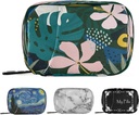 Naanle Hawaiian Palm Leaf Flower Pill Box 7 Day Pill Pouzdro Cestovní Pill Pořadatel Bag se Zipper Přenosný Týdenní Pouzdro Kompaktní Velikost pro Vitamin Dodatek Držák
