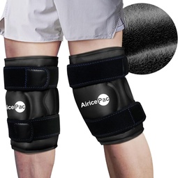 2 Ice Pack for Knee Pain Relief, Reuse Gel Ice Wrap for Injuries, Otok, Koleno Náhradní chirurgie, Cold Compress terapie pro artritidu, Meniscus Tear a ACL, černá