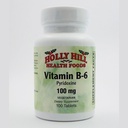 Holly Hill Health Foods, Vitamin B6, 100 tablet