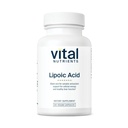 Vital Nutrients Lipoic Acid PHAR124; 300mg Alfa- Lipoic Acid Antioxidant PHAR124; ALA dodatek pro zdravý metabolismus a energie PHAR124; Gluten, mlékárenský, Soy Free PHAR124; Non- GMO PHAR124; 60 Kapsle
