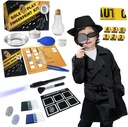 Spy Kit pro děti detektiv Outfit otisky prstů dárky pro 5 6 7 8 9 10 11 year Old Boys vyšetřování Role Hrát zdobit kosterní Vzdělávací věda tajný agent Finger Tisk Identifikace