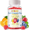 Ashwagandha Gummies & Vitamin D3 Gummies 60 Počet - Organic Aswangdha dodatek pro zlepšení spánku, Stress Relief & Mood klid (Smíšené Berry, Vegan, Plant based, gluten- Free & Želatina zdarma) -1pack