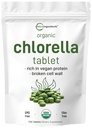 Organické Chlorella tablety, 500mg per Tablet, 720 Tabs (360 gramů), 4 měsíce Dodávka, Zlomené buněčné zdi, bohaté na Vegan Protein & Vitamíny, No Filler, No Additives & Non- GMO Superior