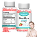 2 Pack Glutathione Kolagen Gummies, Kolagen Gummies s vitamínem C, Glutathione dodatek pro ženy, Vlasové kožní hřebíky Muscle & Joint, Anti- Stárnutí, Vegan, Cukr zdarma, Jahodová Flavor, 120 Počet
