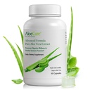AloeCure Organic Aloe Vera Kapsle, 160,000mg Inner Aloe Leaf Ekvivalentní per Serving, Support Gut, Digestive, & Imunitní zdraví, Pomáhá udržet vyváženou kyselost žaludku, Aloin zdarma, 60 Kapsle