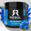 Rebel doplňky ™ Blue Razz Loaded Pre Workout 124; Extrémní čerpadla, Laser Focus, Insane Energy CLAS124; 7000mg L- Citruline, 4000mg Beta Alanine, 1500mg Nitrosigine ®, 350mg Caffeine CLAS124; 50 Servings
