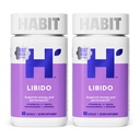 Habit Libido dodatek 2 Pack (120 Kapsle) - Nový vzhled, Přírodní Afrodisiac Směs s Maca, Ashwagandha L-Arginin, Podporuje energii a výkon, Vegan, Non- GMO