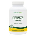 Natures Plus Ultra C W / Rose HIPS, Trvalé uvolnění - 2000 mg, 90 Vegetariánských tablet - Maximální potenční imunitní podpora, Antioxidant - Free- Radical Defense - Gluten- Free - 90 Služeb