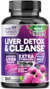 Jemné vyčištění jater Detox & opravy Formule - Pokročilý doplněk pro podporu jater se Silymarin Mléko Thistle, Kořen pampelišky, Artyčoky extrakt, kurkuma, Cholin, & Beetroot - 240 Veggie Kapsle